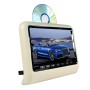 9 inch Car Rear Row HD External Headrest DVD Player Display + MP5(Brown)