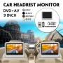 9 inch Car Rear Row HD External Headrest DVD Player Display + MP5(Brown)