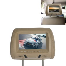 Car 1080P HD Headrest Screen Display MP5 Player Support USB/SD Playback / FM Transmission (Beige)