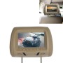 Car 1080P HD Headrest Screen Display MP5 Player Support USB/SD Playback / FM Transmission (Beige)