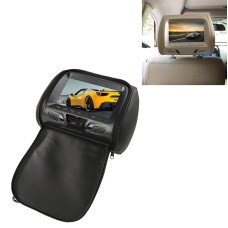 Car 1080P HD Headrest Screen Display MP5 Player Support USB/SD Playback / FM Transmission with Zipper (Black)