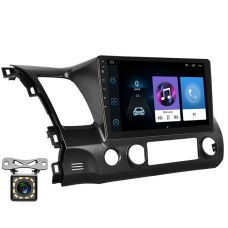 For Honda Civic 10.1 inch Android WiFi Navigation Machine, Style: Standard+12 Light Camera(1+16G)