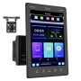 9520C Double Spindle 9.5 inch Vertical Screen Car MP5 Player, Style: Standard+4 Light Camera