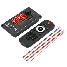 JX-Y04 12V 50W Color Screen Bluetooth Decoding Board, Support FM / Call / Recording, Color: Black White