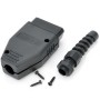 16-контактный адаптер разъема OBDII для мужского кабеля CAR (черный)