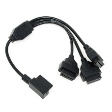 C-MD-3EW Automotive OBD2 Extension Line L-shape Elbow 1 To 3 Adapter Cable