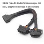 2 In 1 16PIN Car OBD Elbow Extension Cable Converted Cable