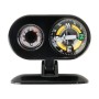 2 in 1 Guide Ball Car Guidance Compass Thermometer Cars Auto Dashboard(Black)