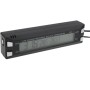 3.8 inch LCD Digital Clock with In/Outside Thermometer + Voltage Measuring Bar for Vehicles, Size:13.5x3.5x2cm(Black)
