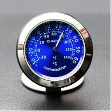 Night Light Car Thermometer Metal Ornaments(Blue Thermometer)