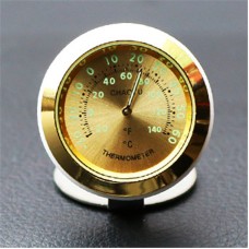 Night Light Car Thermometer Metal Ornaments(Gold Thermometer)