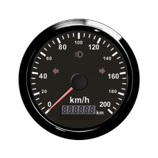 TNG85 200 -километровый мотоцикл GPS -одометр GPS с тревогой (черная рама с черным фоном)