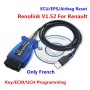 Renolink v1.52 для Renault Car Diagnostic obd obd2 ECU программист Auto подушка безопасности сброс Auto Tool Ecm UCH