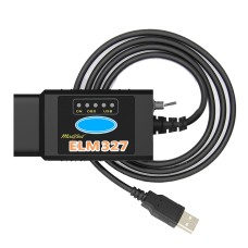Obd elm327 v1.5 usb -разломный диагностический кабель с переключателем (черный)