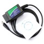 USB ELM327 Инструмент диагностики автомобилей OBDII для ноутбука / ПК (черный)
