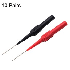 10 Pairs Coarse Probe Auto Repair Test Multimeter Pen, Color: Red + Black