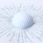 Creative 3D Deco Sport Golf Balls Car Crack Crack Decal Sticker (белый)
