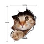 4 PCS Style 4 Small 3D Stereo Cat Car Sticker Car Body Scratches And Occlusion Stickers