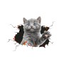 4 PCS 3D Simulation Animal Personality Car Stickers Glass Car Door Scratches Decorative Occlusion Stickers(Cat Style 1)
