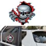 TS-34 10 PCS 3D Simulation Red Eye Skull Car Stickerer