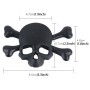 Skull And Cross Bone Shape Shining Metal Car Universal Sticker(Black)