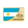 Универсальный автомобиль Аргентина Флаг прямоугольник форма VIP -металлическая декоративная наклейка (золото)