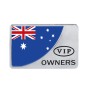Universal Car Australia флаг прямоугольник форма VIP -металлическая декоративная наклейка (серебро)