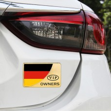Универсальный автомобиль немецкий флаг прямоугольник форма VIP -металлическая декоративная наклейка (золото)