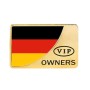 Универсальный автомобиль немецкий флаг прямоугольник форма VIP -металлическая декоративная наклейка (золото)