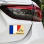 Универсальный автомобиль Франс Флаг прямоугольник форма VIP -металлическая декоративная наклейка (золото)