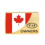 Universal Car Canada Flag прямоугольник форма VIP -металлическая декоративная наклейка (золото)