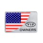 Universal Car USA флаг прямоугольник форма VIP -металлическая декоративная наклейка (серебро)