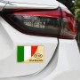 Universal Car Italy Flag Rectangle Shape VIP Metal Decorative Sticker (Gold)