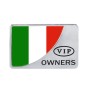 Универсальный автомобиль Италия Флаг прямоугольник форма VIP -металлическая декоративная наклейка (серебро)