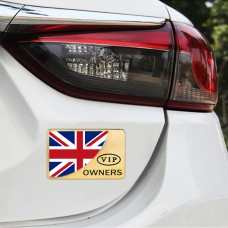 Universal Car UK Flag прямоугольник форма VIP Metal Декоративная наклейка (золото)