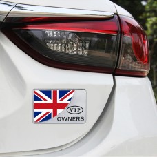Universal Car UK Flag прямоугольник форма VIP Metal Декоративная наклейка (серебро)