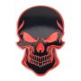 Universal Car Skull Shape Metal Decorative Sticker (Black Red)