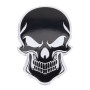 Universal Car Skull Shape Metal Decorative Sticker (Black Silver)