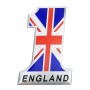 Universal Car UK Flag Number 1 Shape Metal Decorative Sticker