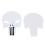 Pure White Skull Metal Car Sticker