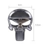 Silver Skull with black Eyes Metal Car Sticker