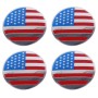 4 PCS USA Flag Metal Car Sticker Wheel Hub Caps Centre Cover Decoration