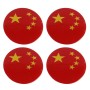 4 PCS China Flag Metal Car Sticker Wheel Hub Caps Centre Cover Decoration