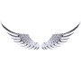 3D Angel Wing Metal Sticker Decal Auto Car Emblem Decal Decoration Color Silver