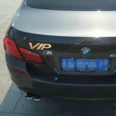 VIP -форма сияющая металлическая наклейка без автомобиля (золото)