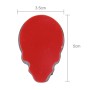 Skull with Blood Red Eyes Shape Shining Metal Car Free Sticker(Gold)