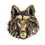 Wolf Head Shape Shining Metal Car Free Sticker