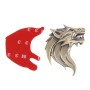 Wolf Head Shape Shining Metal Car Free Sticker(Gold)