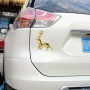 Right Elk Shape Metal Car Free Sticker (Gold)