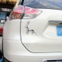 Right Elk Shape Metal Car Free Sticker (Silver)